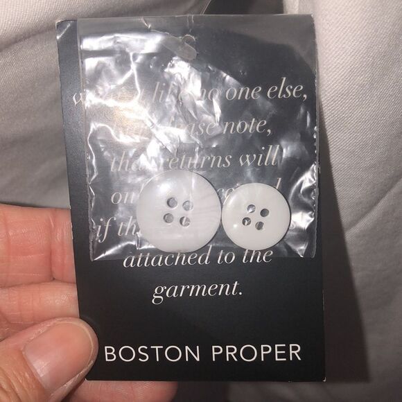 BP Crisp look 👀 Stretch spandex cotton jacket Pockets Bright White Xtra buttons - Picture 5 of 17